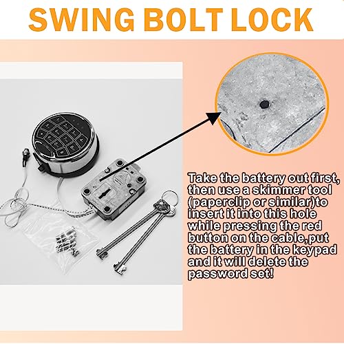 Digital Electronic Keypad Lock with Time Delay and 2 Emergency Keys O846