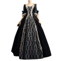Women Renaissance Medieval Maxi Lace up Dress Vintage Half sleeve J41103