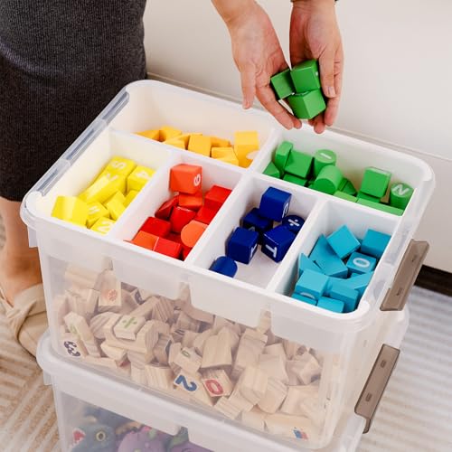 17 QT Plastic Storage Box with Removable Tray U3412