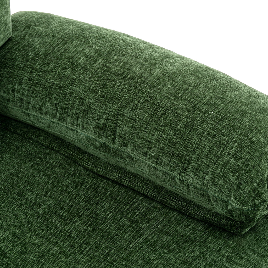 Velvet Sectional Sofa with Golden Metal Legs Y773
