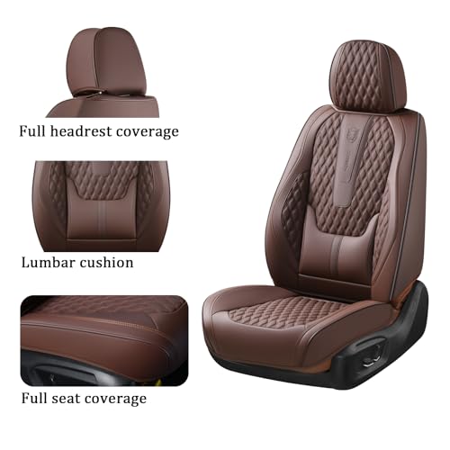 Red Line Leather Car Seat Covers Full Set B6588