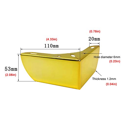 Set of 4 Metal Furniture Sofa Legs Q24664