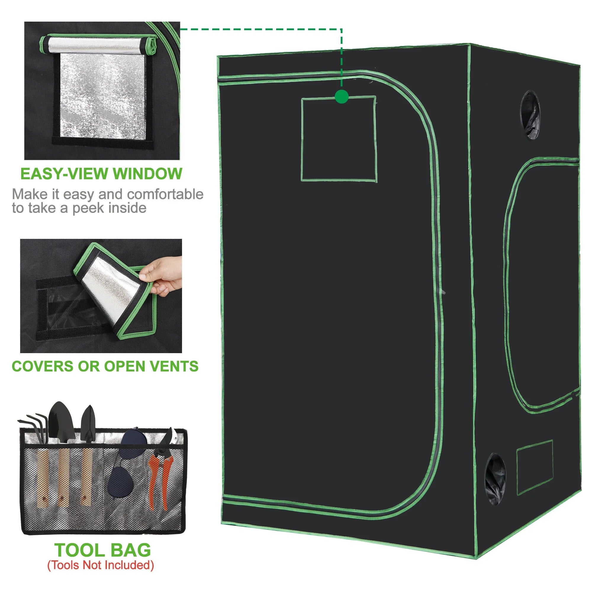 48"x48"x80" Hydroponic Grow Tent K4353