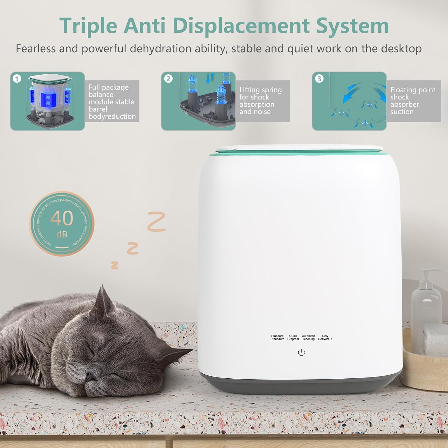 Mini portable washing machine with spin dryer D22534