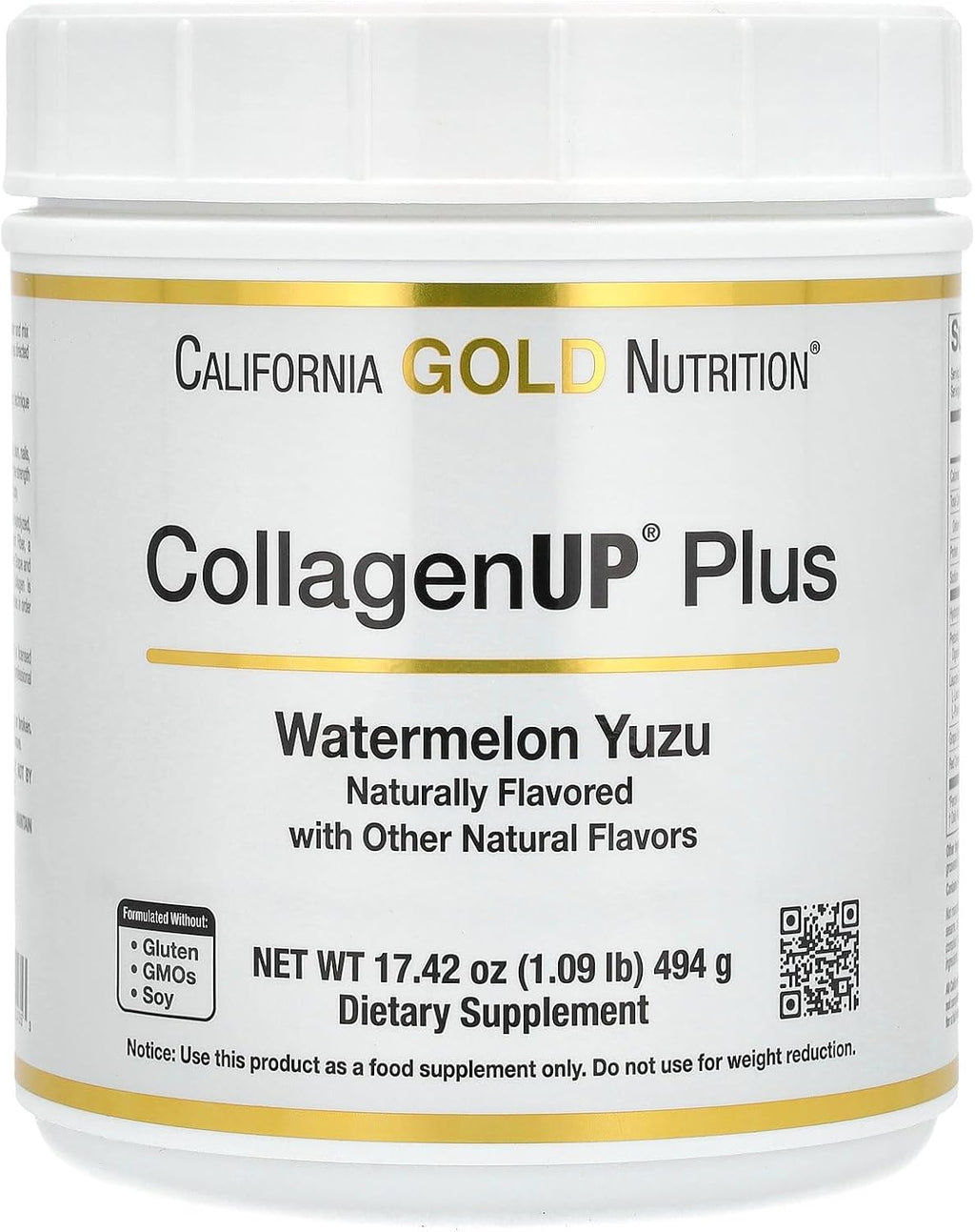 Hydrolyzed Marine Collagen Peptides with Fiber and Essential Amino Acids, Watermelon Yuzu, 1.09 lb L922