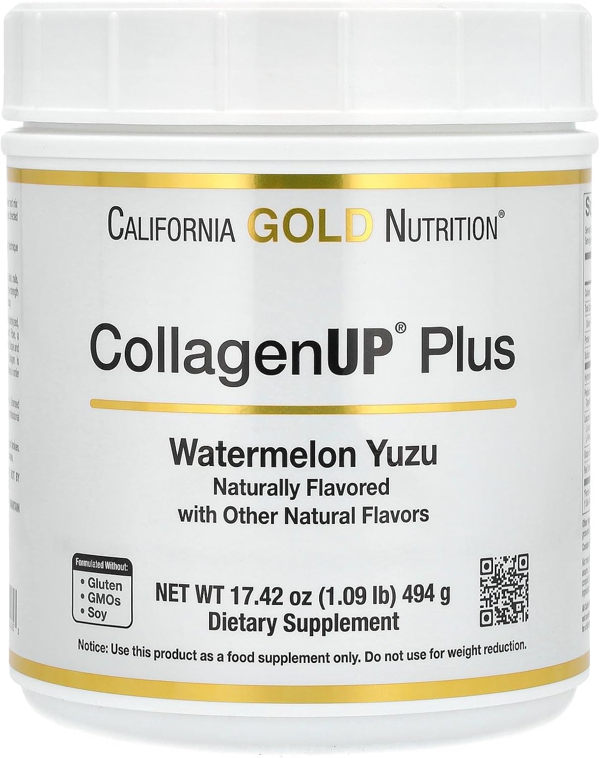 Hydrolyzed Marine Collagen Peptides with Fiber and Essential Amino Acids, Watermelon Yuzu, 1.09 lb L922