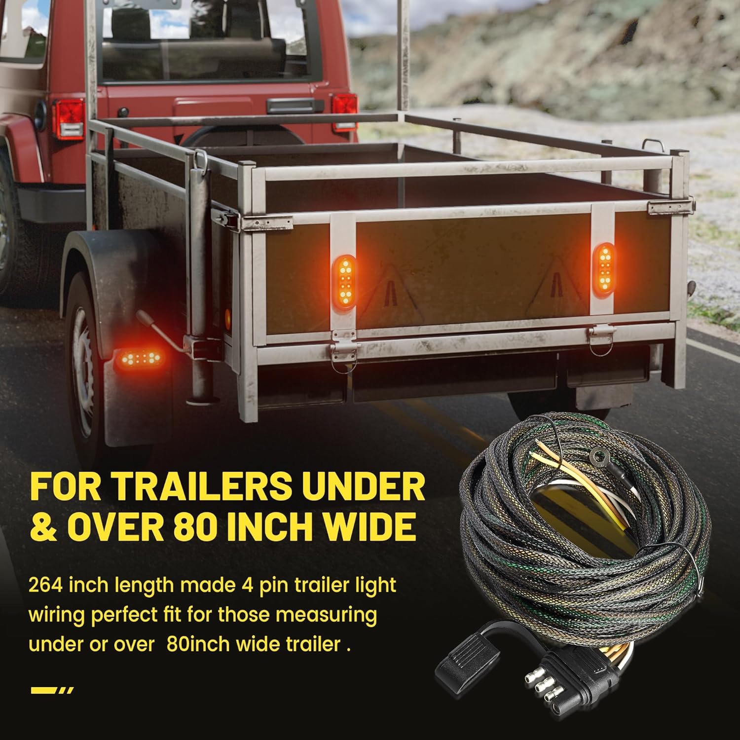 4 Pin 5 Wire Trailer Wiring Harness 22FT Y83215