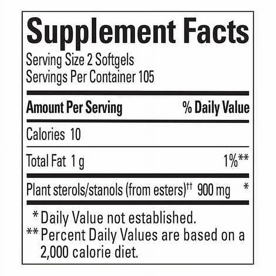 900 mg Plant Sterols and Stanols Softgels Dietary Supplement V803