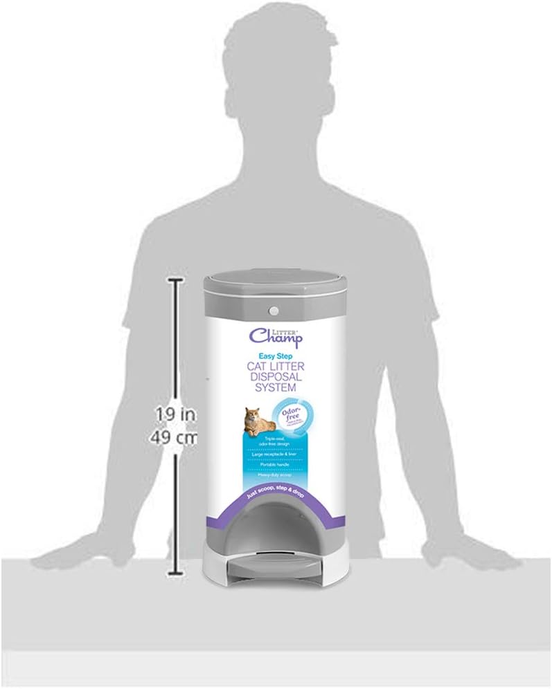 Gray 4 Gallon Plastic Cat Litter Disposal System D329649