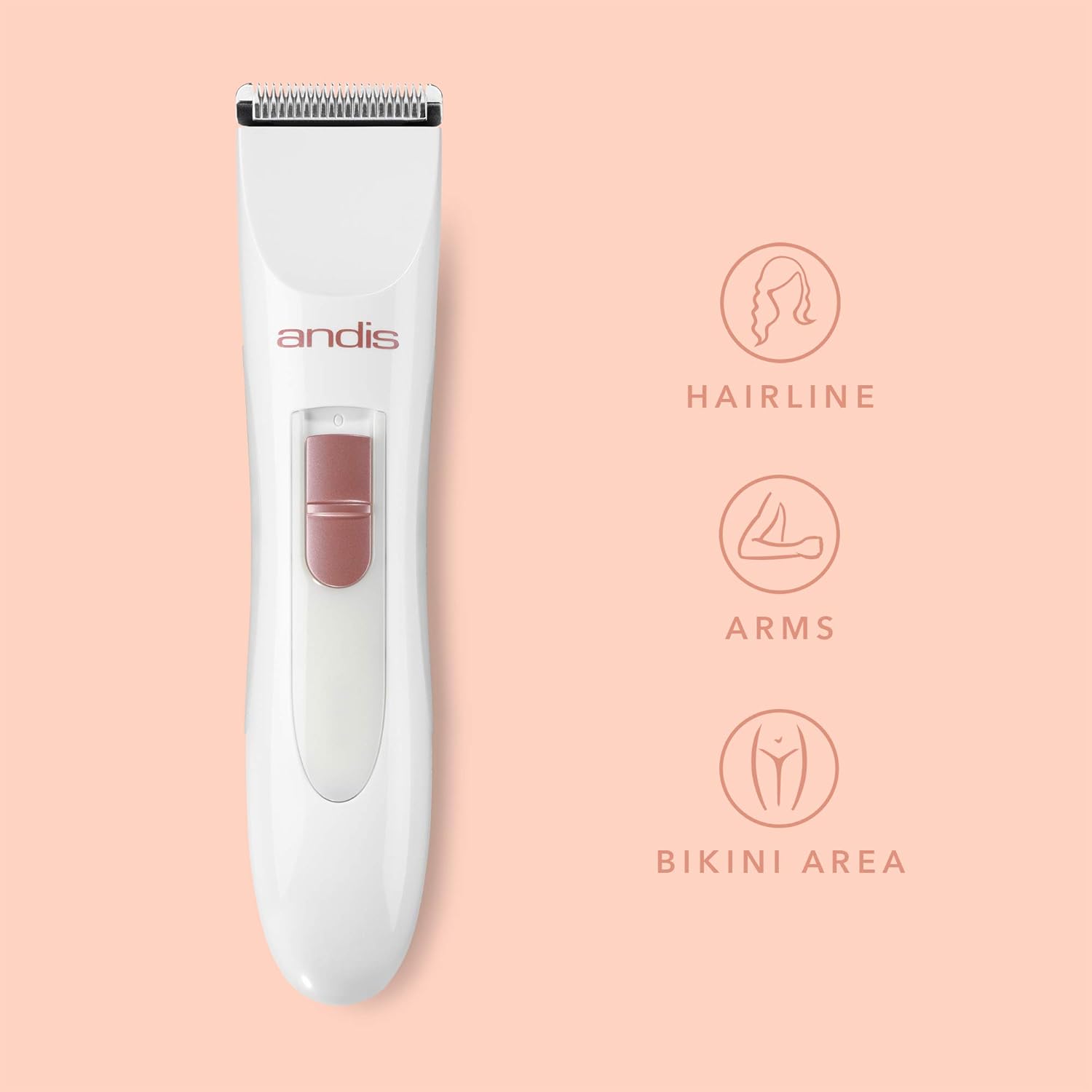 White Rechargeable Cordless Electric Trimmer with Stainless-Steel Blade S707