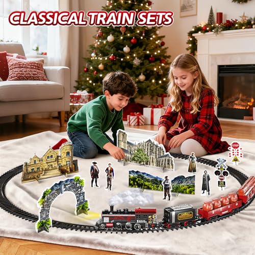 Train Set with Smokes Lights and Sound Electric Track Trains K1076