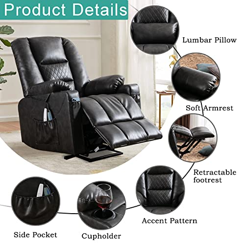 Power Lift Recliner Chair with Massage and Heat R6129