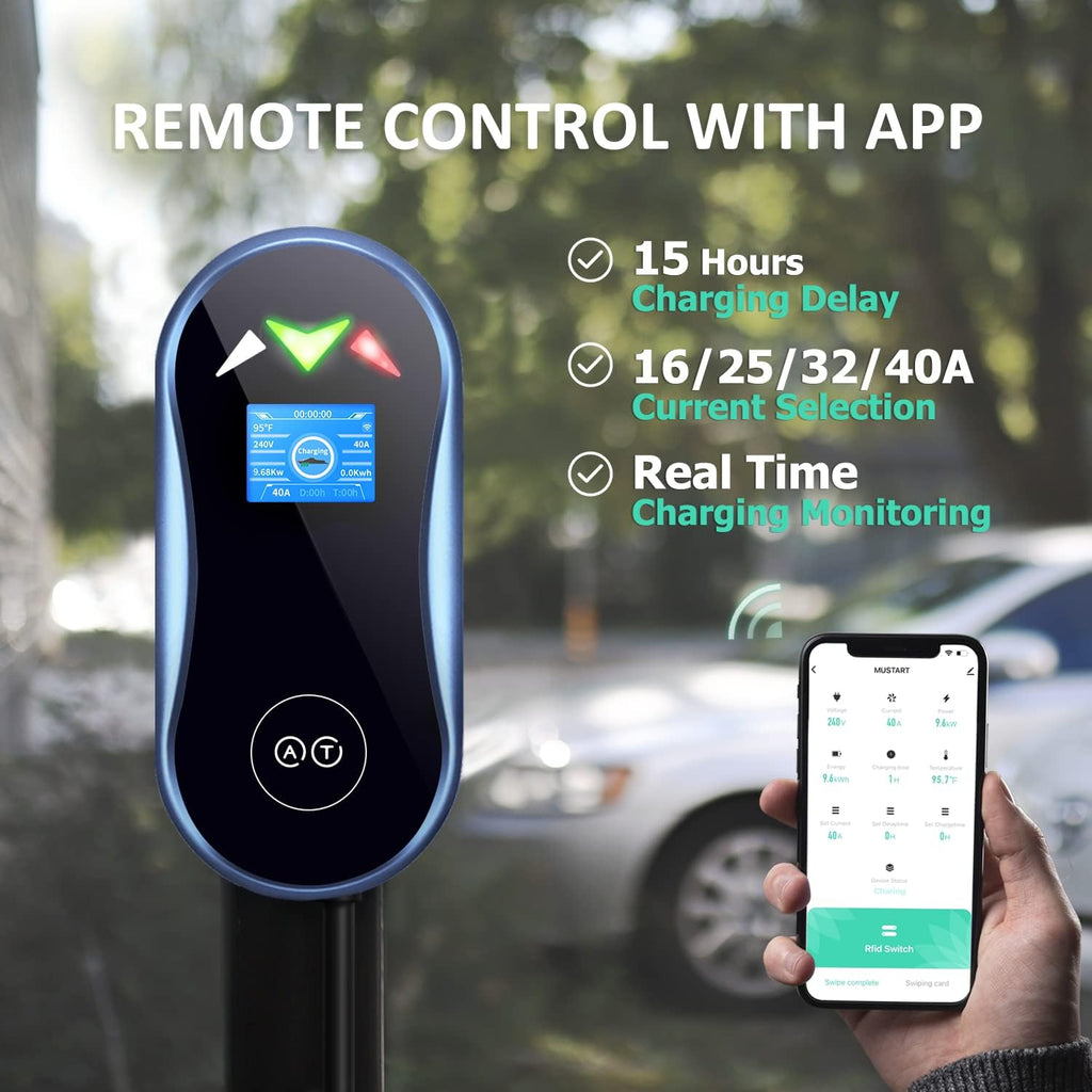 40 Amp Smart Electric Vehicle Charger with 25-Foot Cable Y414