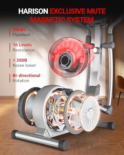 Magnetic Elliptical Exercise Machine with 16-Level Resistance Control F7380