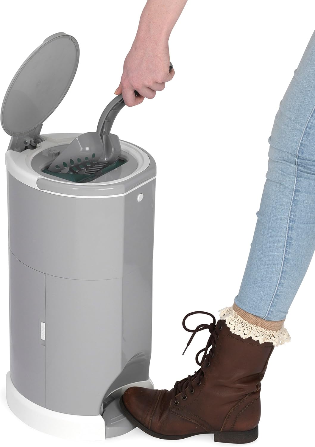 Gray 4 Gallon Plastic Cat Litter Disposal System D329649