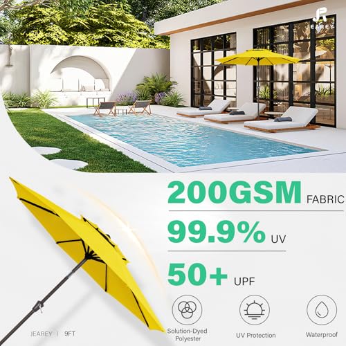 Navy Blue 9 ft 2-Tiers Patio Umbrella O2722