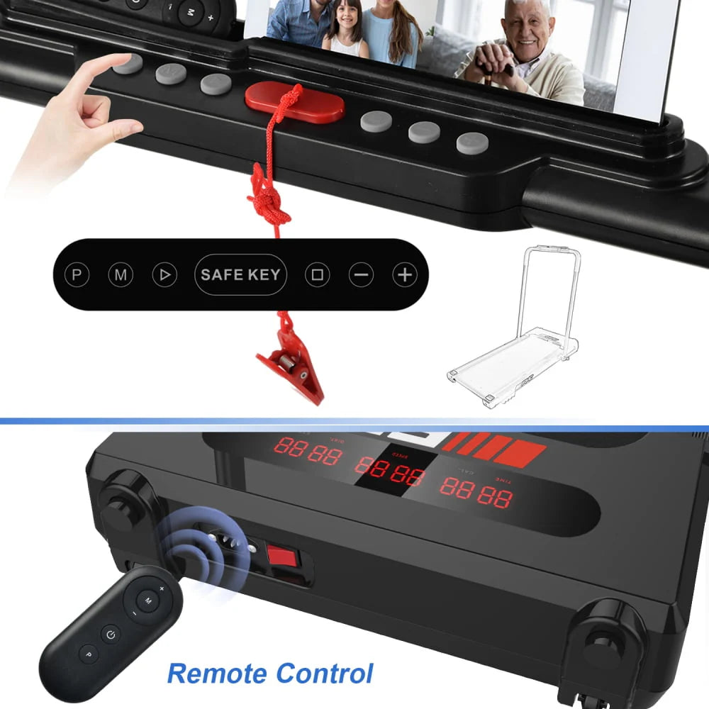 Black Folding Treadmill with Incline G318