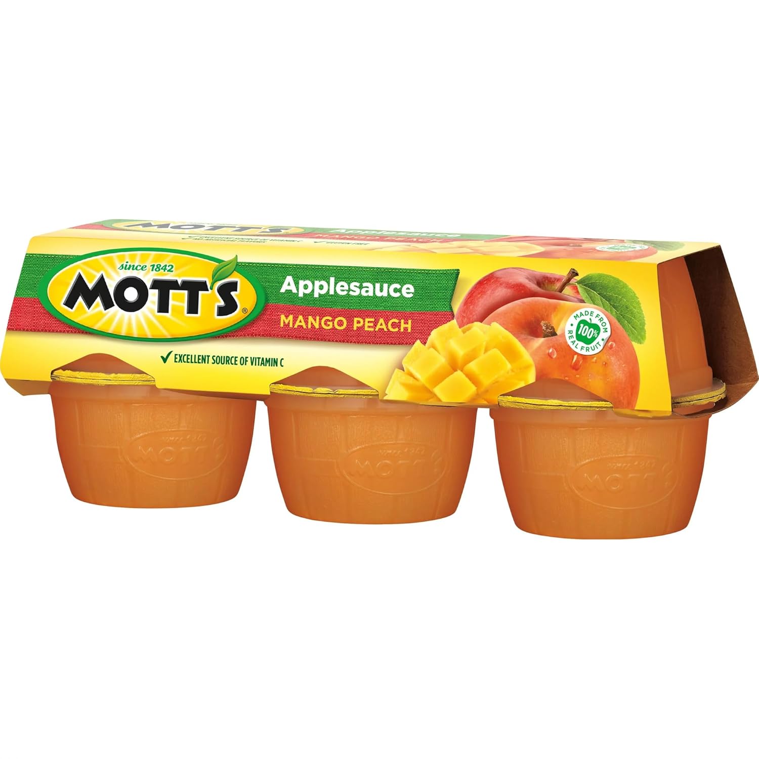 Mango Peach Applesauce 6/4oz Cups (Pack of 6) E816440