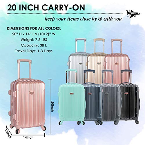 Midnight Blue Hardside Spinner Luggage, Carry-On 20-Inch V23240