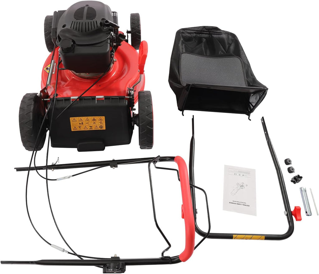 20-inch 173CC Self-Propelled Gas Push Lawn Mower with Bagger M1923