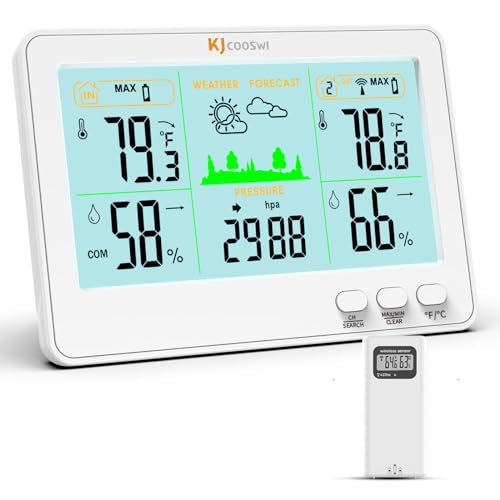 Black Wireless Thermometer Hygrometer Weather Station U29083