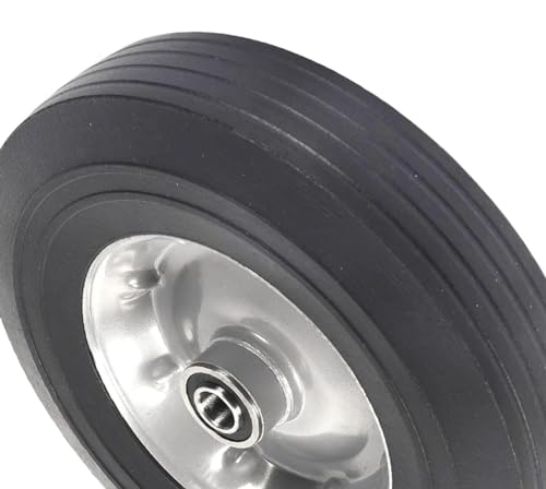 10-Inch Solid Rubber Tire Wheels Replacement 4.10/3.50-4" Flat Free Tire for Hand Truck (2-Pack) P717027