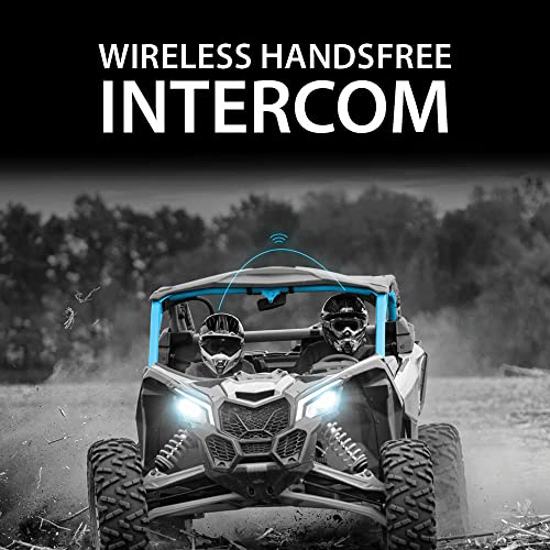 Black Motorcycle Bluetooth Communication System Headset Intercom - Single Pack V898