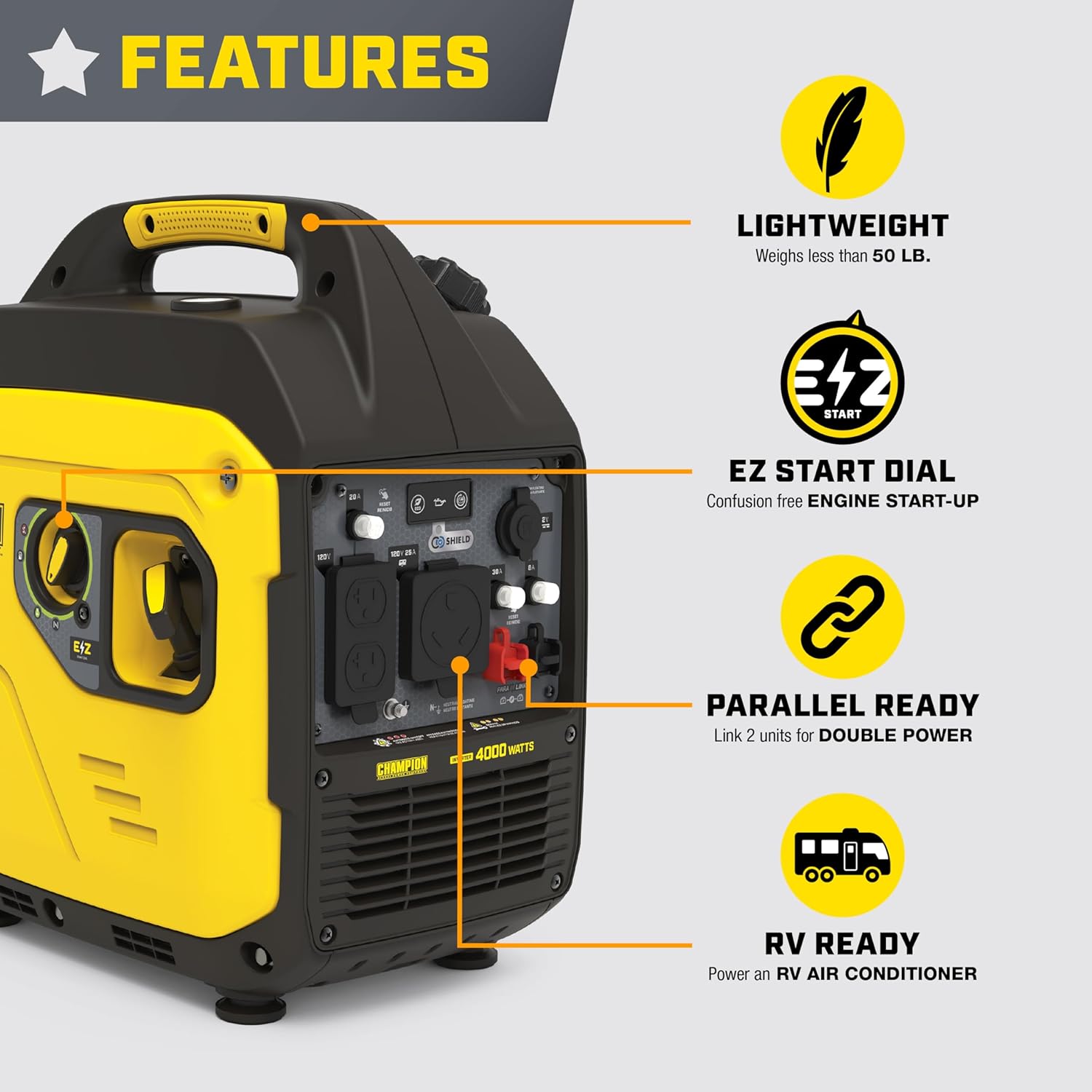 4000-Watt Portable Inverter Generator V859012