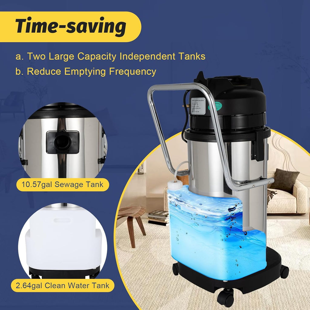 40L Commercial Carpet Cleaner Machine with Circulating Air Cooling Systems D855331