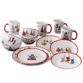 16-Piece White Porcelain Christmas Dinnerware Set R214243