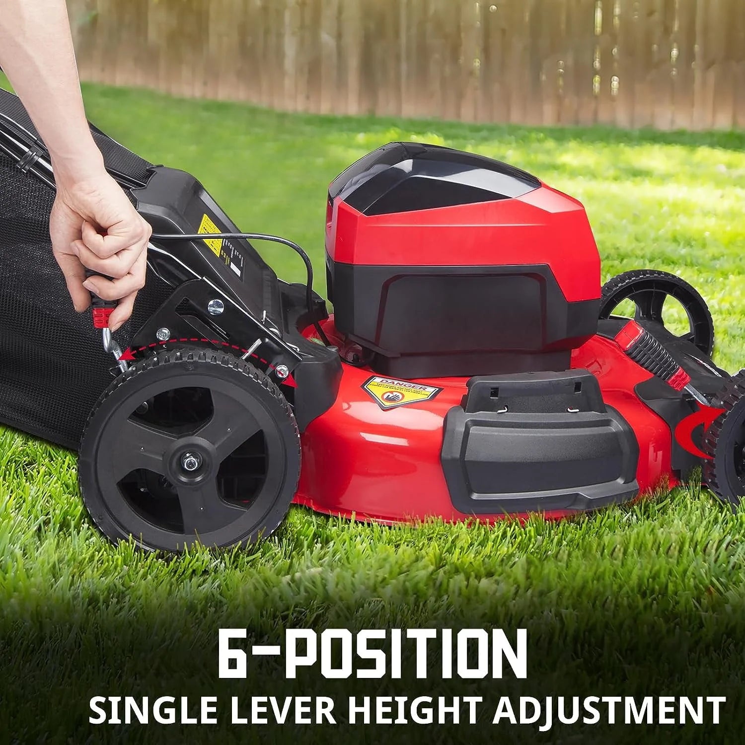 80V 21 Cordless Lawn Mower with 6.0Ah Lithium-Ion Battery & Charger R8789