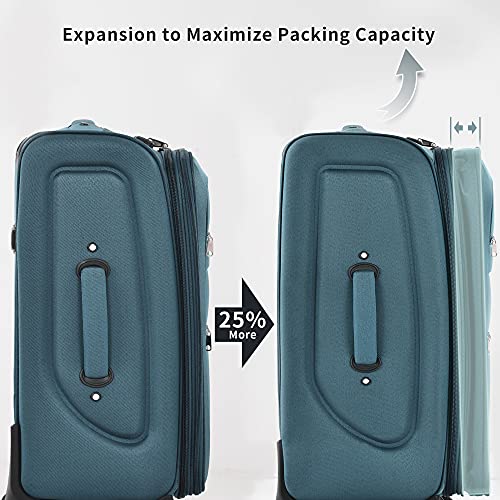 3 Piece Expandable Lightweight Luggage Set with Spinner Wheels 20" 24" 28" D5732