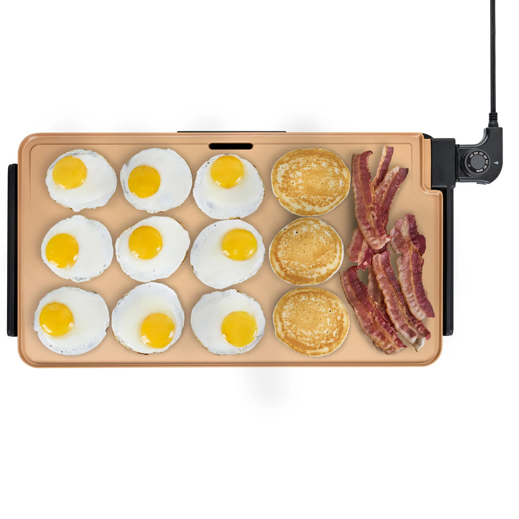 Extra Large Ceramic Griddle with Warming Tray F5523