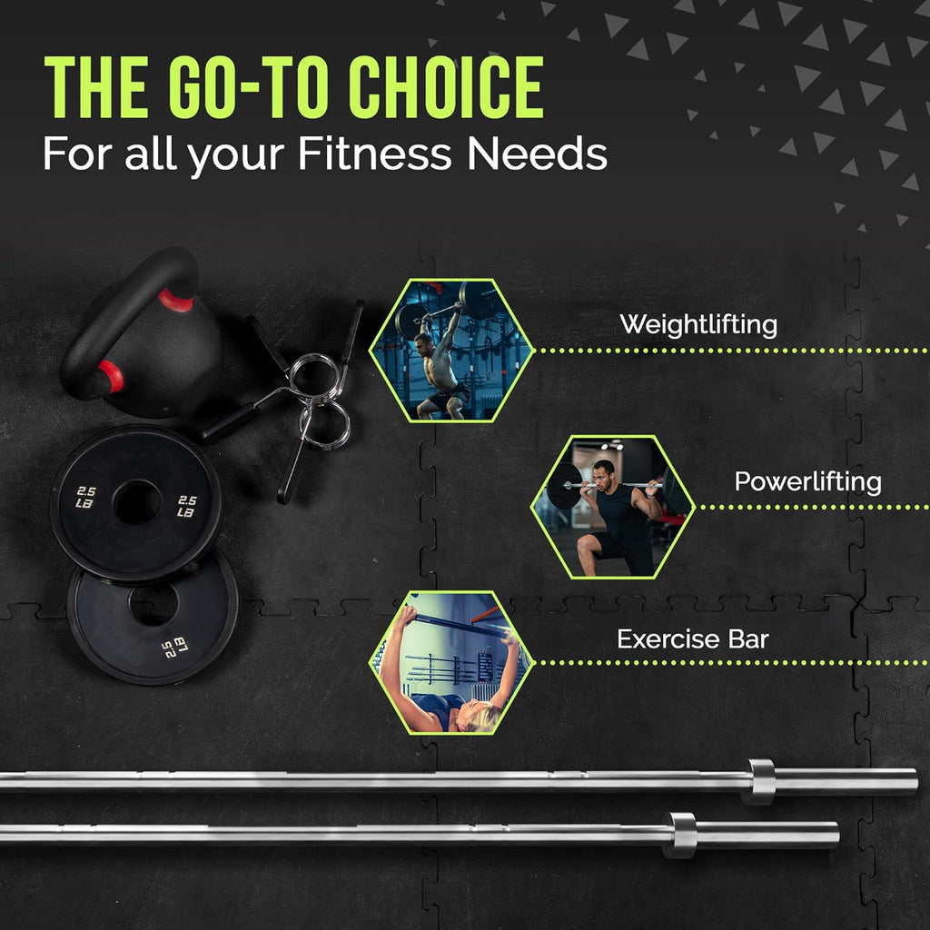 6FT 15 Pound 300 LBS Capacity Barbell N1890
