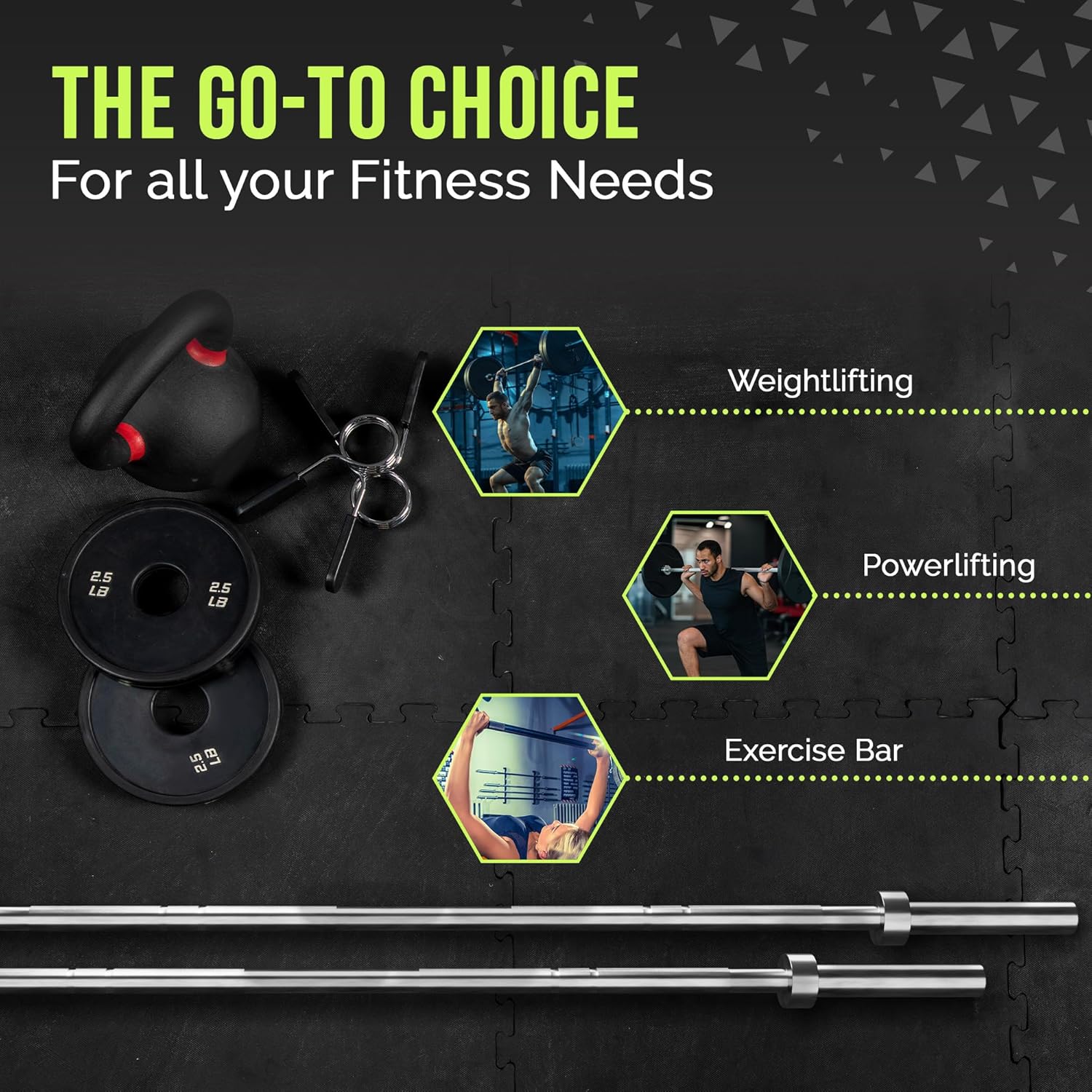 6FT 15 Pound 300 LBS Capacity Barbell N1890