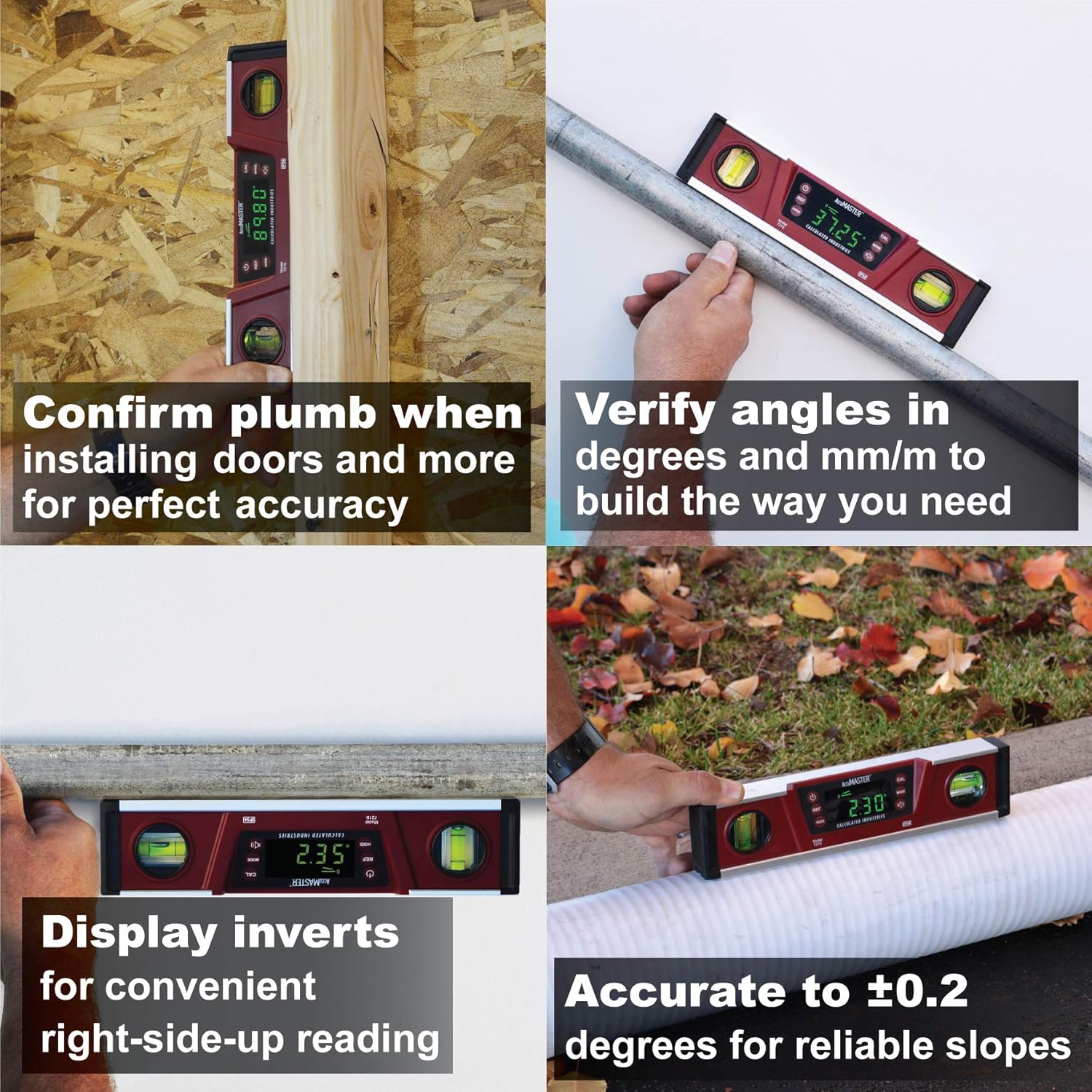 Digital Torpedo Level and Protractor with Neodymium Magnets and LED Display V18542
