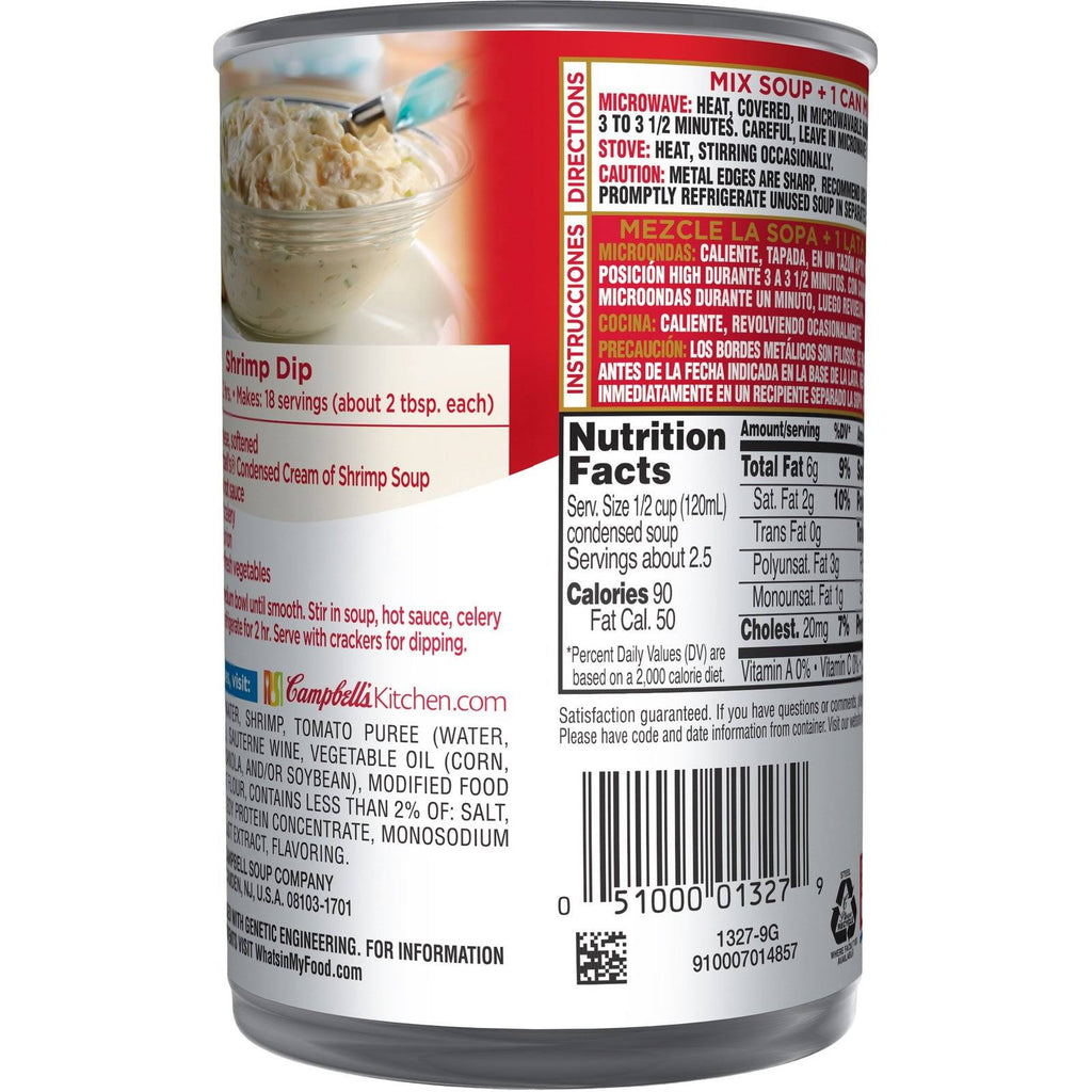 10.5 oz Can Pack of 12 Cream of Shrimp Soup E435
