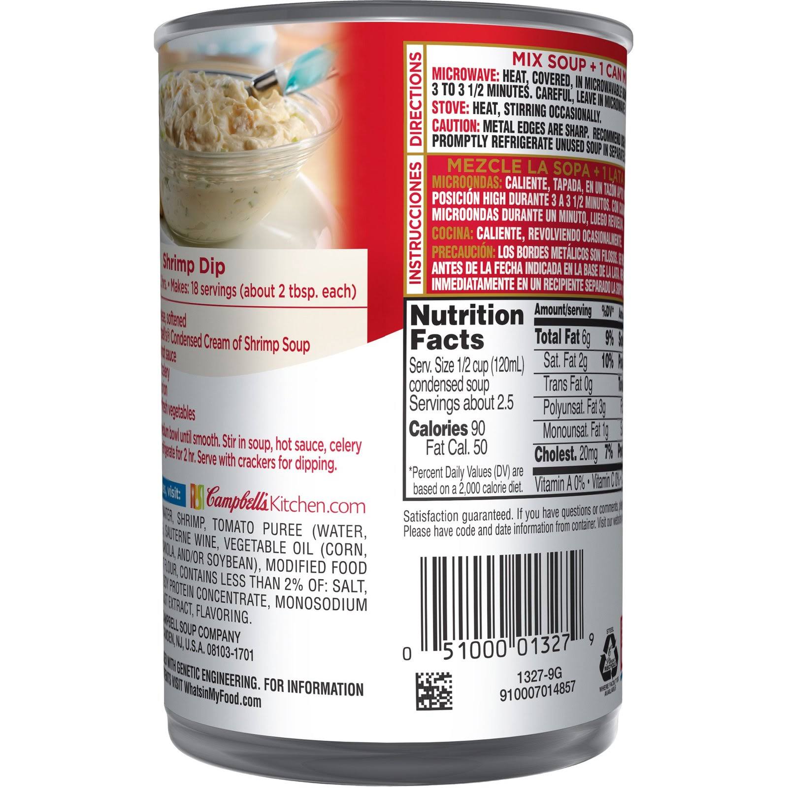 10.5 oz Can Pack of 12 Cream of Shrimp Soup E435