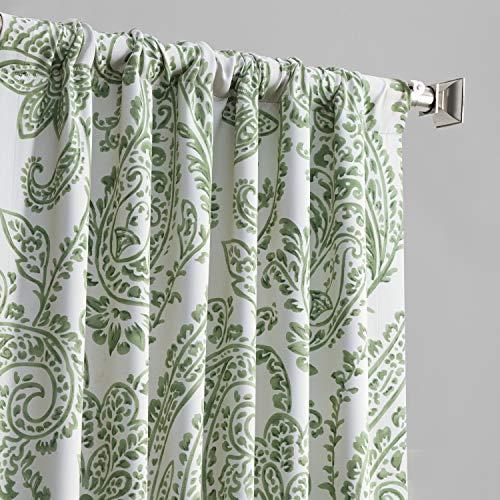 Printed Room Darkening Curtains 50 X 63 (1 Panel), Tea Time China Blue W19770