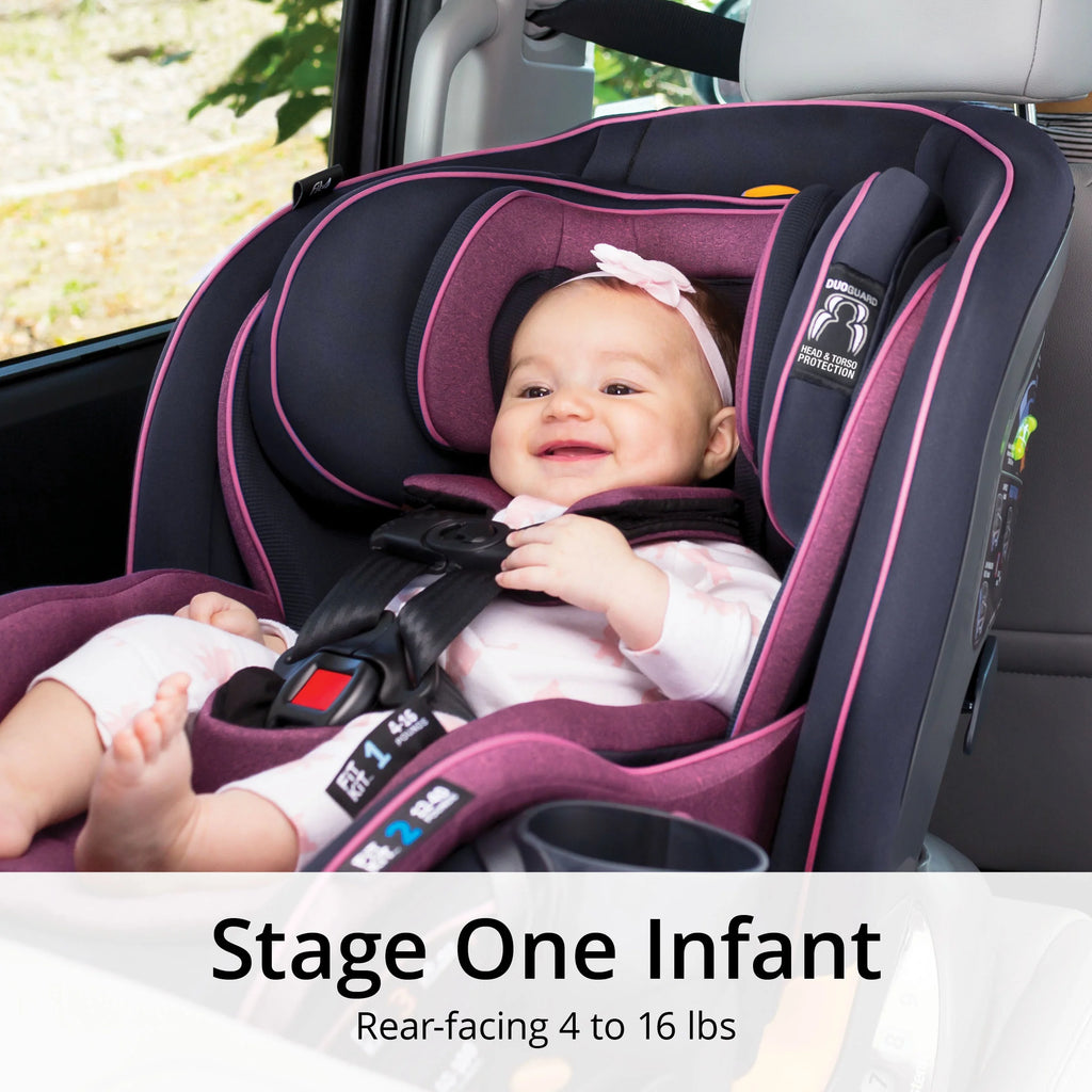 4-in-1 Convertible Car Seat Navy Purple J27457