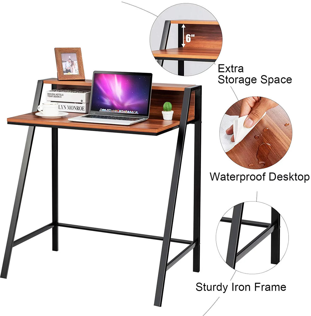 Compact Computer Desk with Sturdy Frame E601