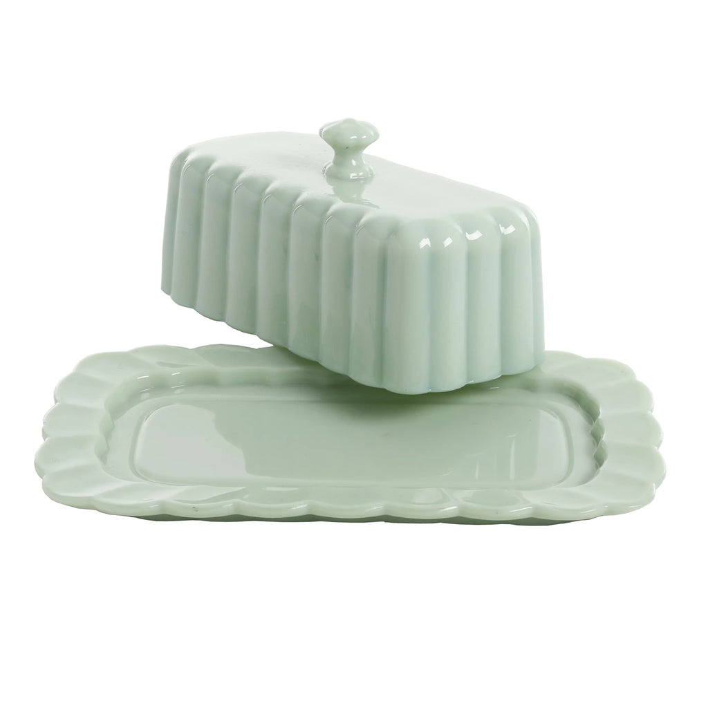 3-Piece Glass Sugar Bowl Creamer & Butter Dish Set N365723
