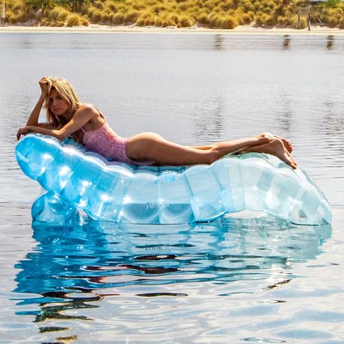 Giant Inflatable Blue Chaise Lounger Pool Float J6252