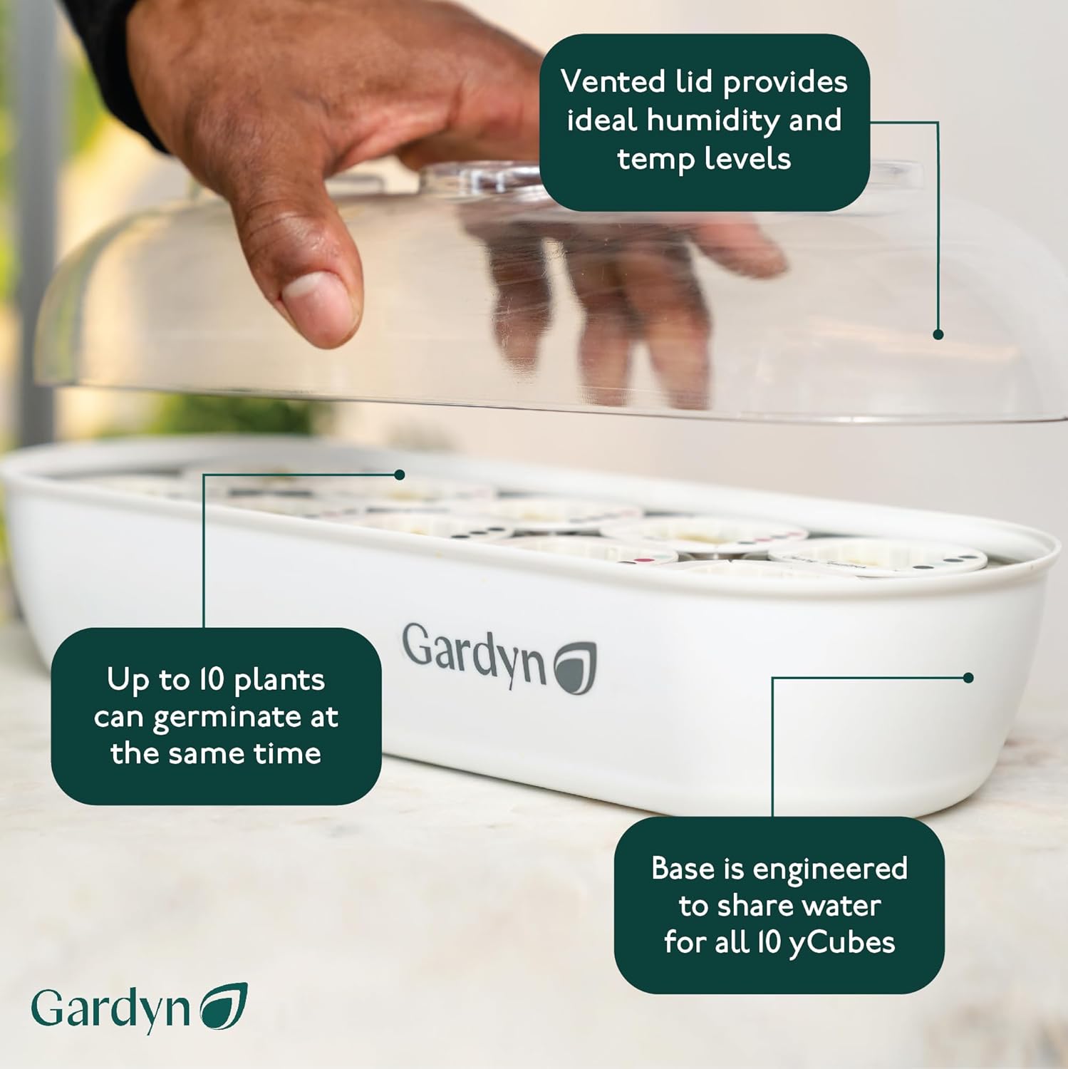 Indoor Garden Seed Starter Tray for Hydroponic Growing Systems J70894