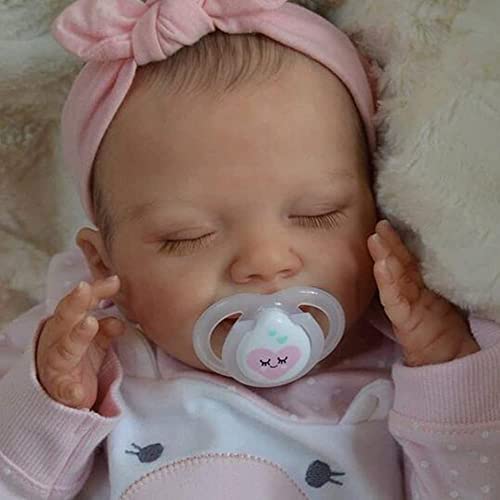 18" Realistic Soft Vinyl Silicone Full Body Sleeping Doll X9230