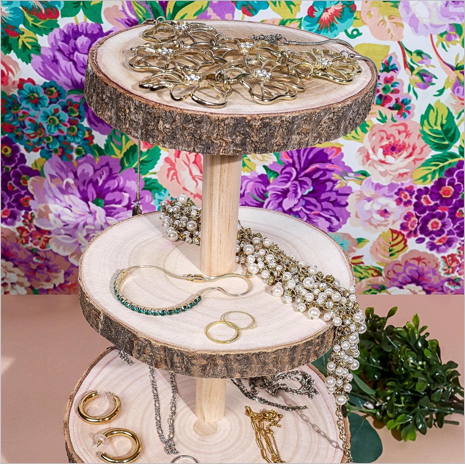 Wooden 4 Tier Rustic Cupcake Stand C167