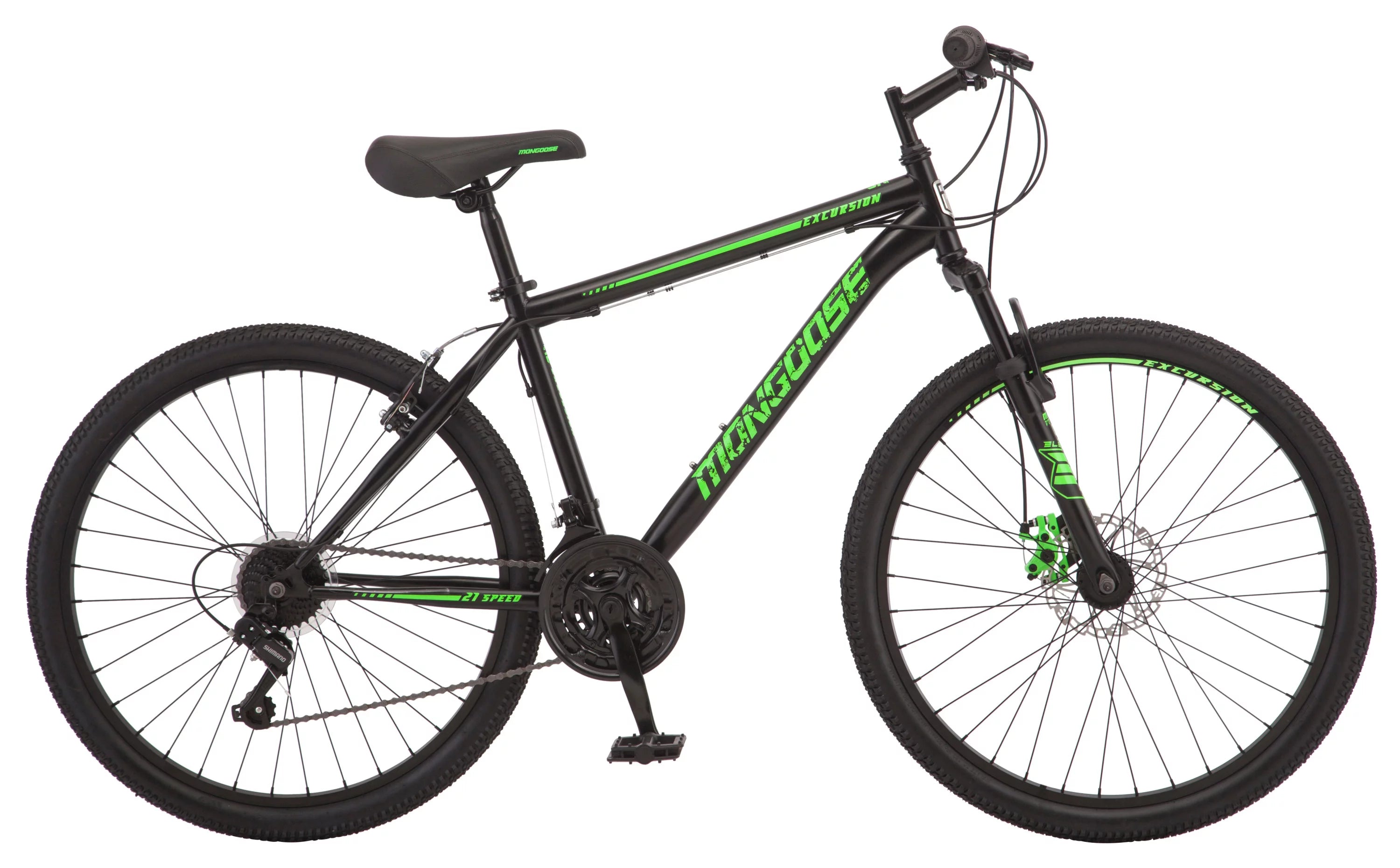 26 inch 21 speeds Black Green Mountain Bike T667