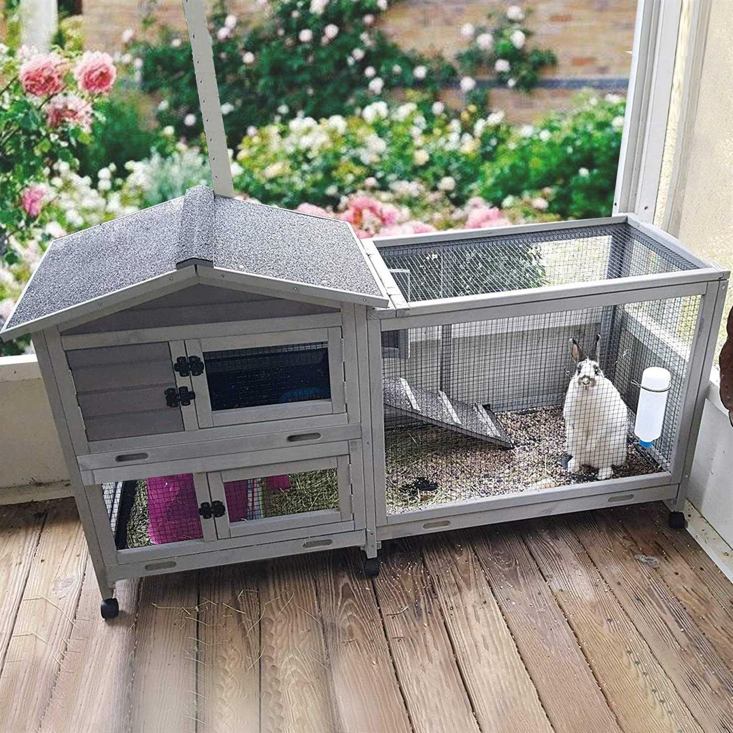 Rabbit Hutch with 3 Deep Pull Out Tray F85070