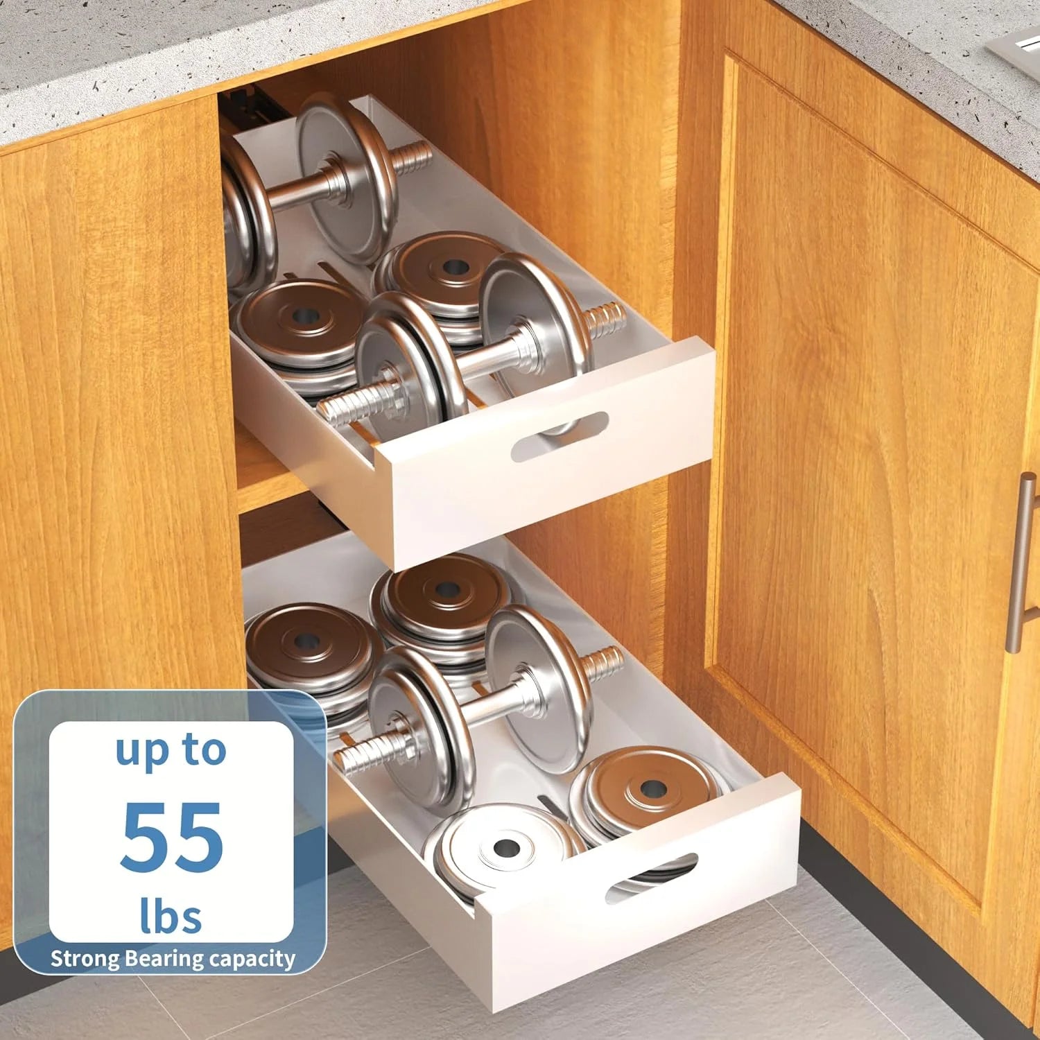 1 Pack 10-Inch Wide Carbon Steel Pull Out Cabinet Organizer D762177