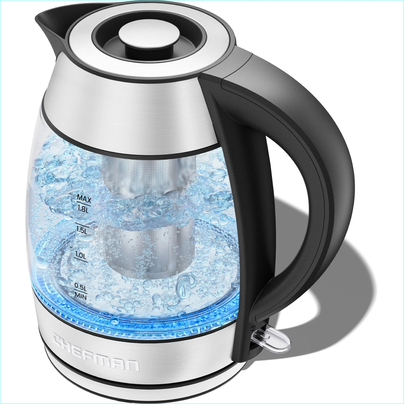 1.8L Electric Glass Kettle with Removable Tea Infuser K218